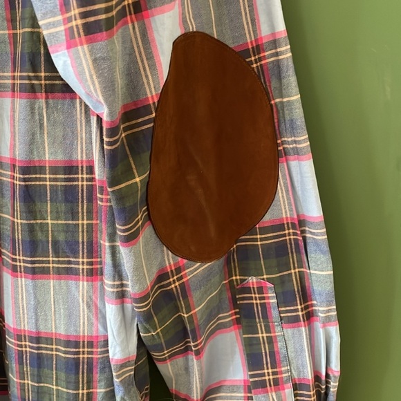 Polo Ralph Lauren Men's XXL Blue Pink Cream Plaid Shirt Classic Preppy Pocket - Picture 6 of 7